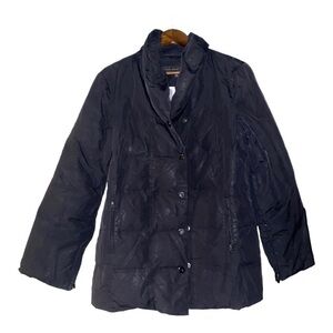 Zara Quilted Puffer Jacket Water Resistant‎ Full Zip Down Black Gorpcore